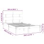 Honigbrauner Bettrahmen aus massivem Kiefernholz, 200 x 200 cm von vidaXL, Betten und Lattenroste - Ref: Foro24-3104696, Prei...