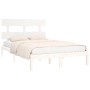 Weißer Massivholzbettrahmen 200x200 cm von vidaXL, Betten und Lattenroste - Ref: Foro24-3104694, Preis: 136,61 €, Rabatt: %