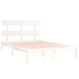 Weißer Massivholzbettrahmen 200x200 cm von vidaXL, Betten und Lattenroste - Ref: Foro24-3104694, Preis: 136,61 €, Rabatt: %