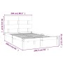 Weißer Massivholzbettrahmen 200x200 cm von vidaXL, Betten und Lattenroste - Ref: Foro24-3104694, Preis: 136,61 €, Rabatt: %