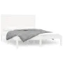 Weißer Massivholzbettrahmen 120x200 cm von vidaXL, Betten und Lattenroste - Ref: Foro24-3104604, Preis: 138,09 €, Rabatt: %