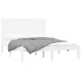 Weißer Massivholzbettrahmen 120x200 cm von vidaXL, Betten und Lattenroste - Ref: Foro24-3104604, Preis: 138,09 €, Rabatt: %