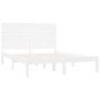 Weißer Massivholzbettrahmen 120x200 cm von vidaXL, Betten und Lattenroste - Ref: Foro24-3104604, Preis: 143,13 €, Rabatt: %