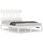 Weißer Massivholzbettrahmen 120x200 cm von vidaXL, Betten und Lattenroste - Ref: Foro24-3104734, Preis: 114,55 €, Rabatt: %