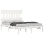 Estructura de cama madera maciza blanca 120x200 cm de vidaXL, Camas y somieres - Ref: Foro24-3104734, Precio: 110,42 €, Descu...