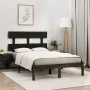 Schwarzer Massivholzbettrahmen 140x190 cm von vidaXL, Betten und Lattenroste - Ref: Foro24-3104657, Preis: 150,61 €, Rabatt: %
