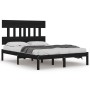 Estructura de cama de madera maciza negra 200x200 cm de vidaXL, Camas y somieres - Ref: Foro24-3104762, Precio: 158,80 €, Des...