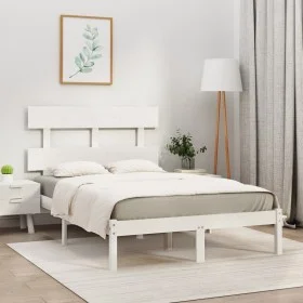 Solid white pine wood bed frame 160x200 cm by vidaXL, Beds and slatted bases - Ref: Foro24-3104684, Price: 120,58 €, Discount: %