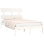 Estructura de cama de madera maciza pino blanca 160x200 cm de vidaXL, Camas y somieres - Ref: Foro24-3104684, Precio: 123,70 ...