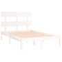 Estructura de cama de madera maciza pino blanca 160x200 cm de vidaXL, Camas y somieres - Ref: Foro24-3104684, Precio: 123,70 ...