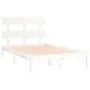 Estructura de cama de madera maciza pino blanca 160x200 cm de vidaXL, Camas y somieres - Ref: Foro24-3104684, Precio: 120,56 ...