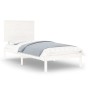 Solid white pine wood bed frame 90x200 cm by vidaXL, Beds and slatted bases - Ref: Foro24-3104789, Price: 104,21 €, Discount: %