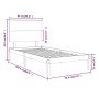 Massives Bettgestell aus weißem Kiefernholz, 90 x 200 cm von vidaXL, Betten und Lattenroste - Ref: Foro24-3104789, Preis: 104...