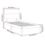 Solid white pine wood bed frame 90x200 cm by vidaXL, Beds and slatted bases - Ref: Foro24-3104789, Price: 105,81 €, Discount: %