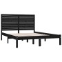 Black solid wood bed frame King Size 150x200 cm by vidaXL, Beds and slatted bases - Ref: Foro24-3104617, Price: 198,48 €, Dis...