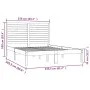 Schwarzer Massivholzbettrahmen King Size 150x200 cm von vidaXL, Betten und Lattenroste - Ref: Foro24-3104617, Preis: 195,96 €...