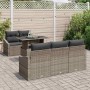 Conjunto de sofá de jardín Manual 6 pcs Gris 100 x 55 x 73 cm