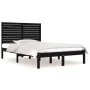 Estructura de cama de madera maciza negra 140x190 cm de vidaXL, Camas y somieres - Ref: Foro24-3104592, Precio: 185,09 €, Des...