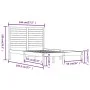Estructura de cama de madera maciza negra 140x190 cm de vidaXL, Camas y somieres - Ref: Foro24-3104592, Precio: 185,09 €, Des...