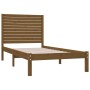 Estructura de cama madera maciza marrón miel 100x200 cm de vidaXL, Camas y somieres - Ref: Foro24-3104601, Precio: 116,46 €