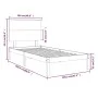 Massives Bettgestell aus weißem Kiefernholz, 100 x 200 cm von vidaXL, Betten und Lattenroste - Ref: Foro24-3104794, Preis: 10...