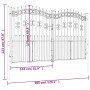 Schwarz beschichtetes Speerspitzen-Zauntor aus Stahl, 305 x 223 cm von vidaXL, Gartentore - Ref: Foro24-151098, Preis: 616,71...