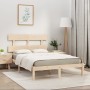 Estructura de cama de madera maciza 200x200 cm de vidaXL, Camas y somieres - Ref: Foro24-3104693, Precio: 126,11 €
