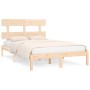Estructura de cama de madera maciza 200x200 cm de vidaXL, Camas y somieres - Ref: Foro24-3104693, Precio: 126,11 €