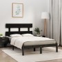 Solid black pine wood bed frame 200x200 cm by vidaXL, Beds and slatted bases - Ref: Foro24-3104697, Price: 157,63 €, Discount: %