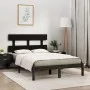 Solid black pine wood bed frame 200x200 cm by vidaXL, Beds and slatted bases - Ref: Foro24-3104697, Price: 155,73 €, Discount: %