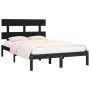 Solid black pine wood bed frame 200x200 cm by vidaXL, Beds and slatted bases - Ref: Foro24-3104697, Price: 157,63 €, Discount: %