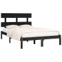 Solid black pine wood bed frame 200x200 cm by vidaXL, Beds and slatted bases - Ref: Foro24-3104697, Price: 155,73 €, Discount: %