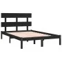 Solid black pine wood bed frame 200x200 cm by vidaXL, Beds and slatted bases - Ref: Foro24-3104697, Price: 155,73 €, Discount: %