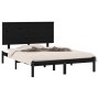 Estructura de cama madera maciza de pino negra 140x190 cm de vidaXL, Camas y somieres - Ref: Foro24-3104787, Precio: 166,53 €...