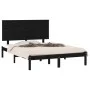 Estructura de cama madera maciza de pino negra 140x190 cm de vidaXL, Camas y somieres - Ref: Foro24-3104787, Precio: 164,49 €...