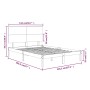 Estructura de cama madera maciza de pino negra 140x190 cm de vidaXL, Camas y somieres - Ref: Foro24-3104787, Precio: 166,53 €...