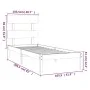 Black solid wood bed frame 100x200 cm by vidaXL, Beds and slatted bases - Ref: Foro24-3104667, Price: 116,12 €, Discount: %