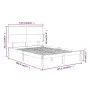 Bettgestell aus Massivholz 120x190 cm von vidaXL, Betten und Lattenroste - Ref: Foro24-3104773, Preis: 121,39 €, Rabatt: %
