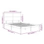 Solid wood bed frame 120x190 cm by vidaXL, Beds and slatted bases - Ref: Foro24-3104773, Price: 123,57 €, Discount: %