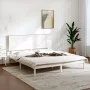 Solid white pine wood bed frame 200x200 cm by vidaXL, Beds and slatted bases - Ref: Foro24-3104824, Price: 153,23 €, Discount: %