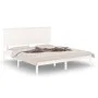 Solid white pine wood bed frame 200x200 cm by vidaXL, Beds and slatted bases - Ref: Foro24-3104824, Price: 153,23 €, Discount: %