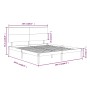 Massives Bettgestell aus weißem Kiefernholz, 200 x 200 cm von vidaXL, Betten und Lattenroste - Ref: Foro24-3104824, Preis: 15...