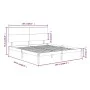 Solid white pine wood bed frame 200x200 cm by vidaXL, Beds and slatted bases - Ref: Foro24-3104824, Price: 153,23 €, Discount: %