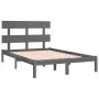 Solid gray pine wood bed frame 200x200 cm by vidaXL, Beds and slatted bases - Ref: Foro24-3104695, Price: 155,64 €, Discount: %