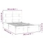 Solid gray pine wood bed frame 200x200 cm by vidaXL, Beds and slatted bases - Ref: Foro24-3104695, Price: 155,64 €, Discount: %