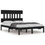 Estructura de cama madera maciza negra King Size 150x200 cm de vidaXL, Camas y somieres - Ref: Foro24-3104747, Precio: 165,82...