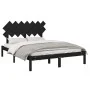 Estructura de cama de madera maciza negra 140x190 cm de vidaXL, Camas y somieres - Ref: Foro24-3104852, Precio: 160,40 €, Des...