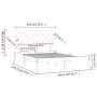 Estructura de cama de madera maciza negra 140x190 cm de vidaXL, Camas y somieres - Ref: Foro24-3104852, Precio: 160,40 €, Des...