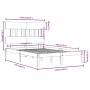 Solid wood double bed frame 135x190 cm by vidaXL, Beds and slatted bases - Ref: Foro24-3104713, Price: 132,20 €, Discount: %