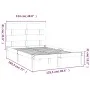 Bettgestell aus Massivholz 120x190 cm von vidaXL, Betten und Lattenroste - Ref: Foro24-3104643, Preis: 104,13 €, Rabatt: %